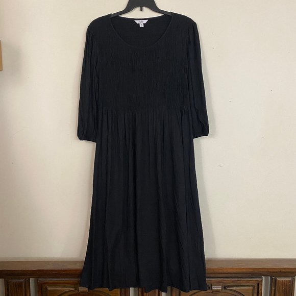 Croft & Barrow Smocked Midi Dress 2X - Picture 6 of 13
